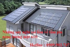 Những suy nghĩ sai lầm về tấm pin năng lượng mặt trời